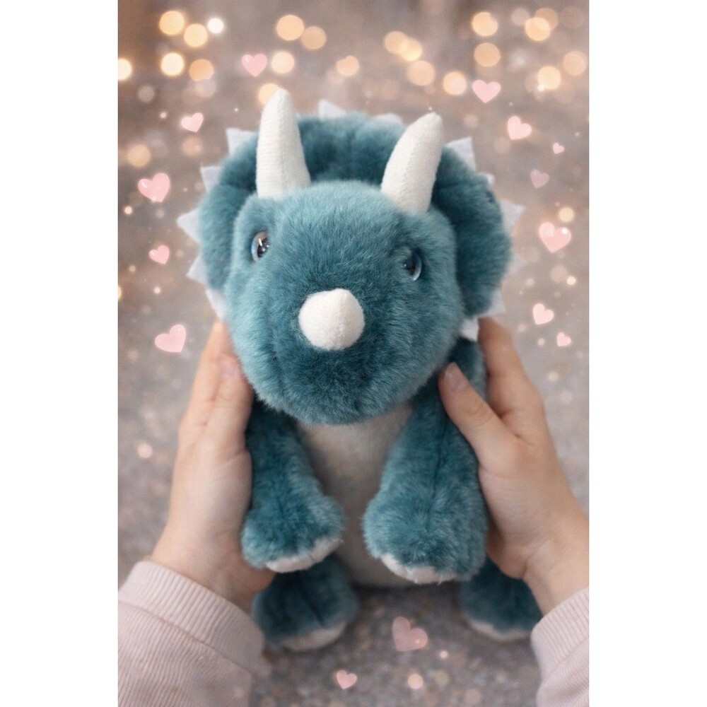NWT DEMDACO Spike the Triceratops Plush Dinosaur Stuffed Toy 12”